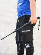 Lightweight expandable baton, self-defense weapon, retractable polyester fiber stick, legal self-defense anti-riot supplies, vehicle-mounted three-section rubber (baton)