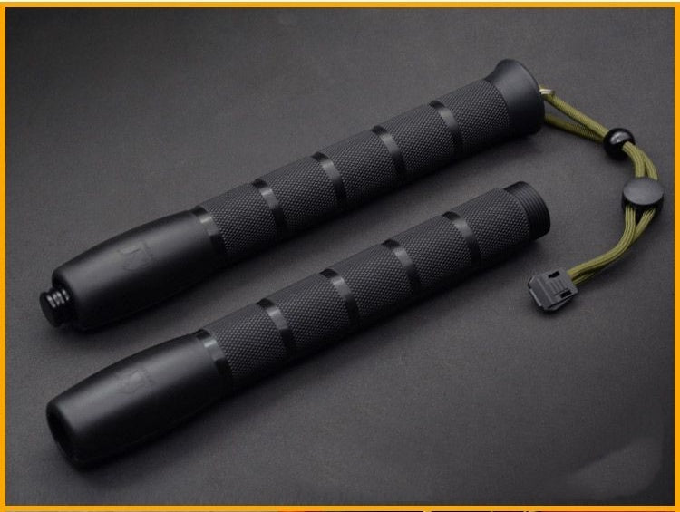 Lightweight expandable baton, self-defense weapon, retractable polyester fiber stick, legal self-defense anti-riot supplies, vehicle-mounted three-section rubber (baton)