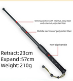 Lightweight expandable baton, self-defense weapon, retractable polyester fiber stick, legal self-defense anti-riot supplies, vehicle-mounted three-section rubber (baton)