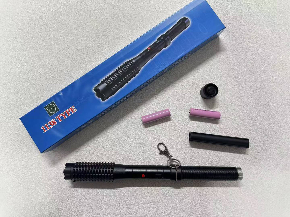 1138-Durable and safe flashlight with strobe warning light for self-defense and protection