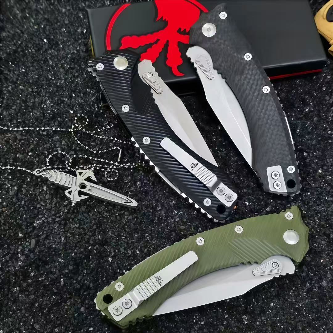 Microtech Amphibian Folding Knife with Carbon Fiber Handle