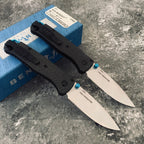 Ball-bearing folding knife with carbon fiber handle and S90V steel blade—a high-hardness, portable, multi-functional tool for camping and outdoor use.