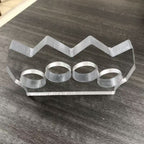 2026 New Clear Acrylic Reinforced Four-Finger Buckle, Lightweight Outdoor Hiking Safety Tool