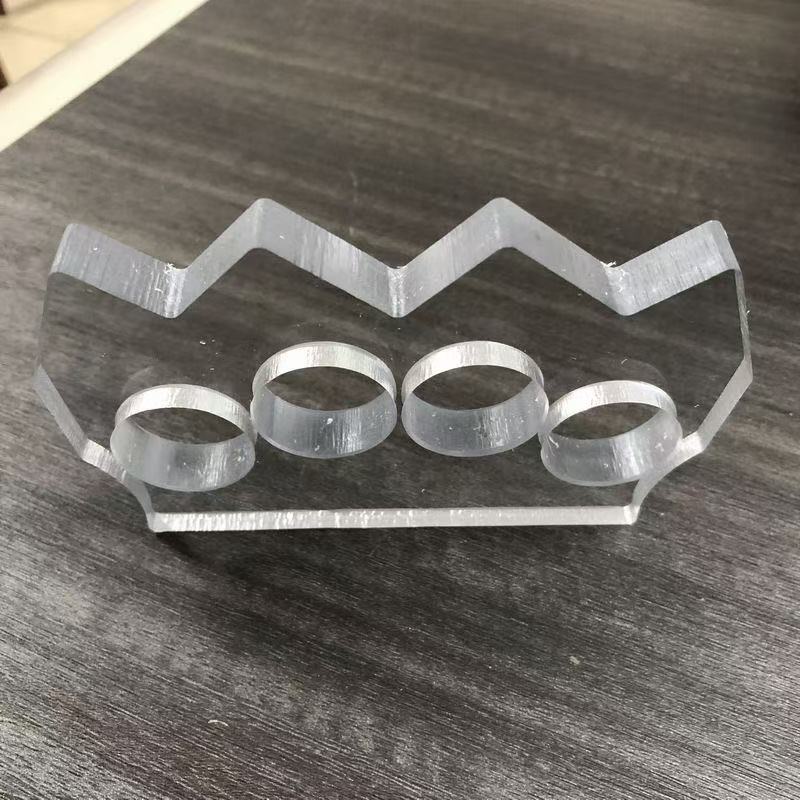 2026 New Clear Acrylic Reinforced Four-Finger Buckle, Lightweight Outdoor Hiking Safety Tool
