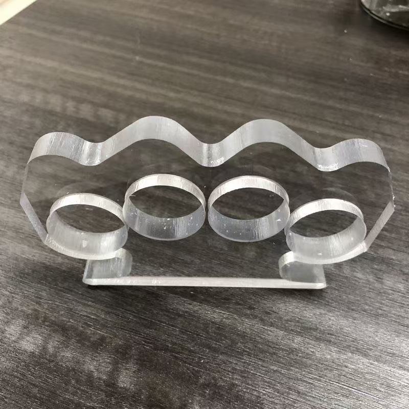 2026 New Clear Acrylic Reinforced Four-Finger Buckle, Lightweight Outdoor Hiking Safety Tool