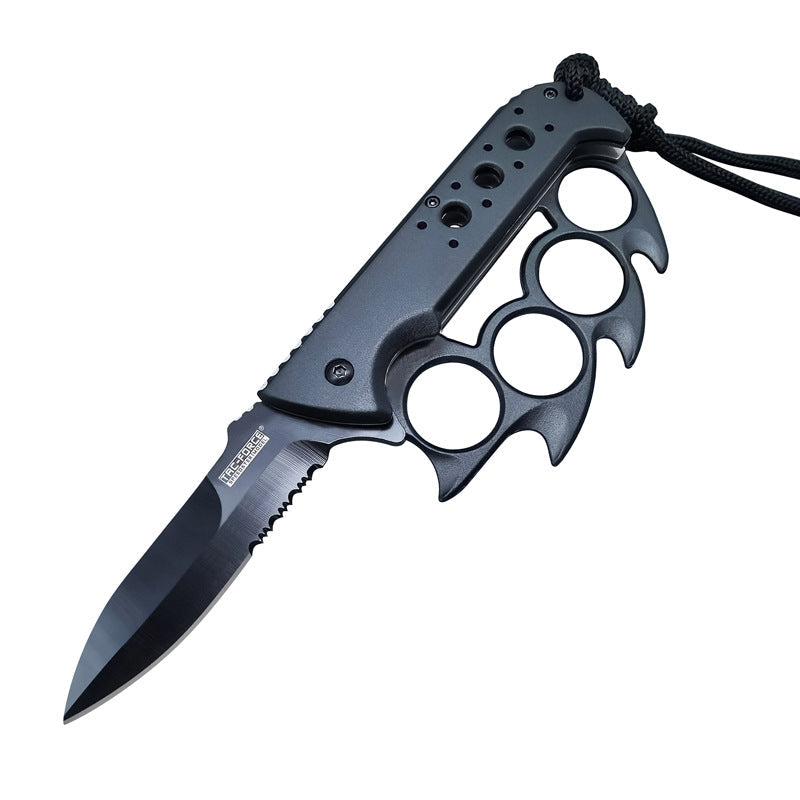 Cool Hot Wheels Tiger Finger Folding Outdoor Survival Knife Four-Finger Knuckle Ring Finger Guard High Hardness Sharp Stainless Steel Tool