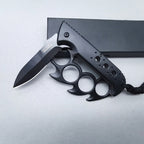 Cool Hot Wheels Tiger Finger Folding Outdoor Survival Knife Four-Finger Knuckle Ring Finger Guard High Hardness Sharp Stainless Steel Tool