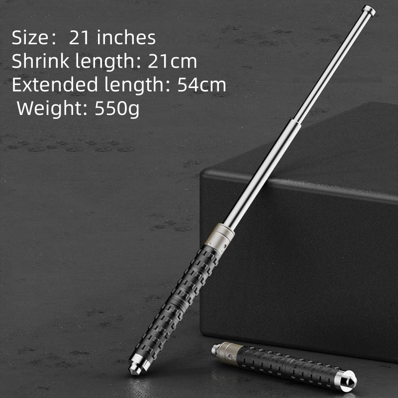 Expandable baton, car-mounted protective baton, legal self-defense product, telescopic baton, self-defense three-section retractable portable expandable baton