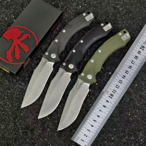 Microtech Amphibian Folding Knife with Carbon Fiber Handle
