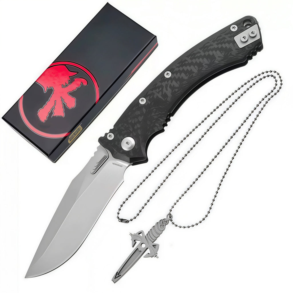 Microtech Amphibian Folding Knife with Carbon Fiber Handle